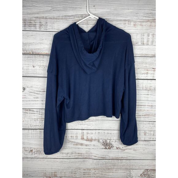 Wild Skye Blue Hooded Top Lightening Bolt Soft Stretch Loungewear Medium Sweater - Picture 6 of 6